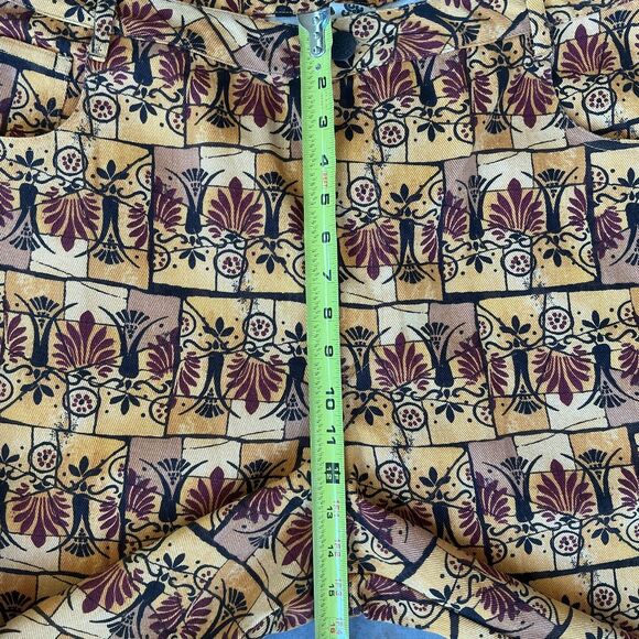 Lucy & Yak Jeans Size W40 / US 16 Organic Yellow BOHO Billie Print High Waist - Picture 10 of 12